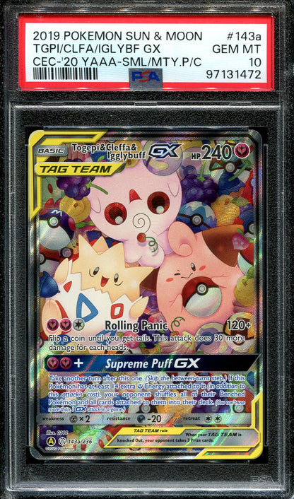 TOGEPI & CLEFFA & IGGLYBUFF 143A/236 POKEMON PSA 10 SMALL BUT MIGHTY COLLECTION BOX PROMO