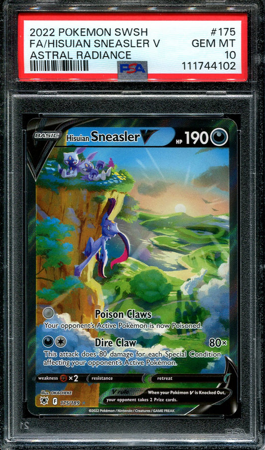 HISUIAN SNEASLER V 175/189 POKEMON PSA 10 ASTRAL RADIANCE ALTERNATE ART