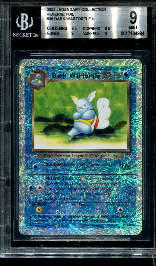 DARK WARTORTLE 39/110 POKEMON BGS 9 LEGENDARY COLLECTION REVERSE HOLO