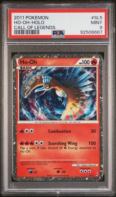 HO-OH SL5 PSA 9 POKEMON CALL OF LEGENDS SHINY HOLO RARE