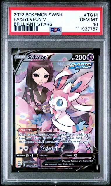 SYLVEON V TG14/TG30 PSA 10 POKEMON BRILLIANT STARS TRAINER GALLERY