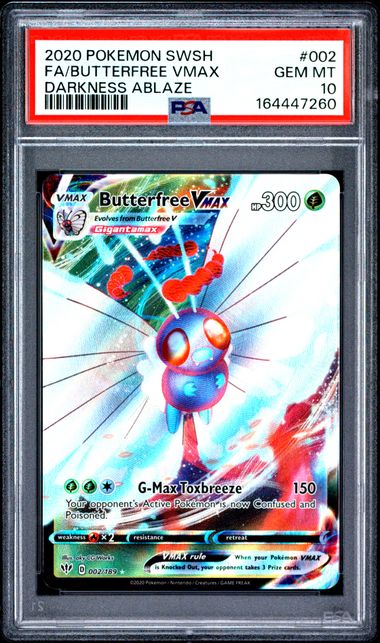 BUTTERFREE VMAX 002/189 PSA 10 POKEMON DARKNESS ABLAZE ULTRA RARE