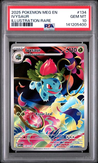 IVYSAUR 134/132 PSA 10 POKEMON MEGA EVOLUTION ILLUSTRATION RARE