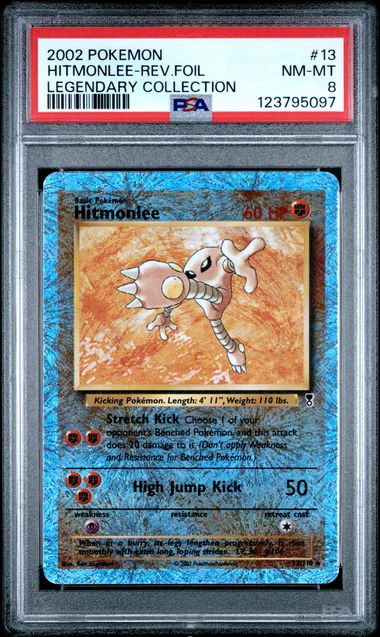 HITMONLEE 13/110 PSA 8 POKEMON LEGENDARY COLLECTION REVERSE HOLO