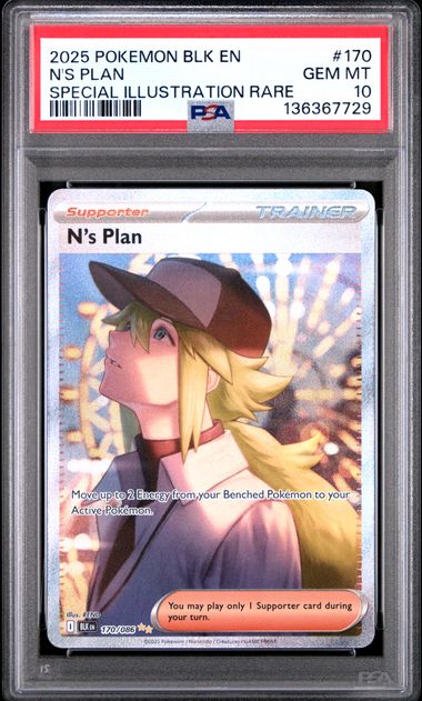 N'S PLAN 170/086 PSA 10 POKEMON BLACK BOLT SPECIAL ILLUSTRATION RARE