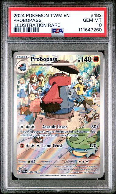 PROBOPASS 182/167 PSA 10 POKEMON TWILIGHT MASQUERADE ILLUSTRATION RARE