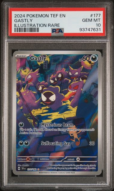 GASTLY 177/162 PSA 10 POKEMON TEMPORAL FORCES LLUSTRATION RARE