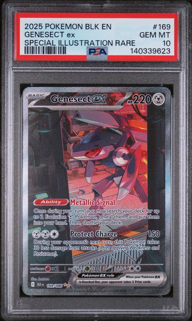 GENESECT EX 169/086 PSA 10 POKEMON BLACK BOLT SPECIAL ILLUSTRATION RARE