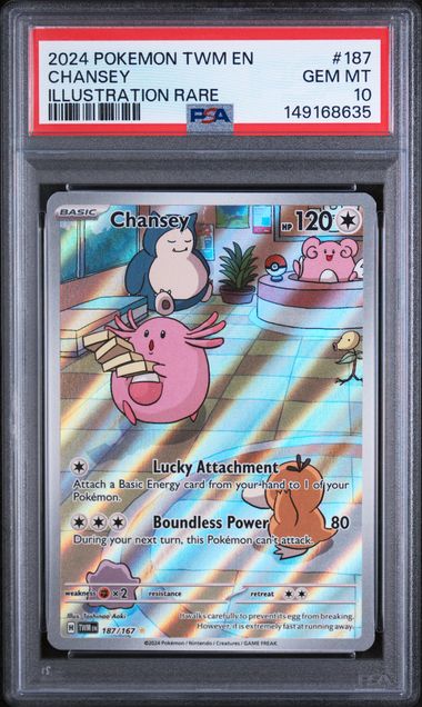 CHANSEY 187/167 PSA 10 POKEMON TWILIGHT MASQUERADE ILLUSTRATION RARE