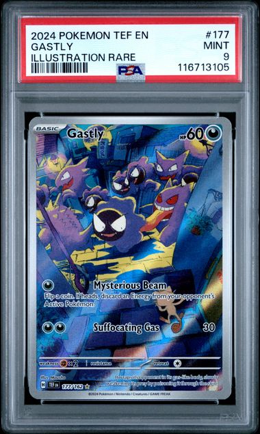 GASTLY 177/162 PSA 9 POKEMON TEMPORAL FORCES ILLUSTRATION RARE