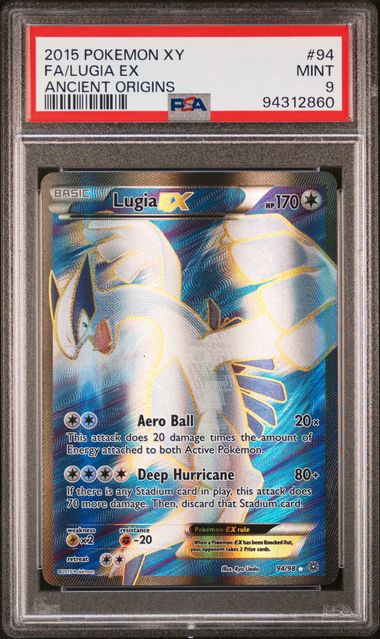 LUGIA EX 94/98 PSA 9 POKEMON XY ANCIENT ORIGINS FULL ART