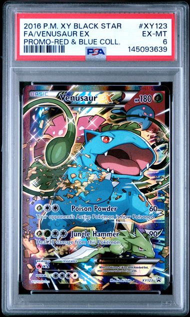VENUSAUR EX XY123 PSA 6 POKEMON RED & BLUE COLLECTION PROMO FULL ART