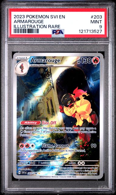 ARMAROUGE 203/198 PSA 9 POKEMON SCARLET & VIOLET ILLUSTRATION RARE