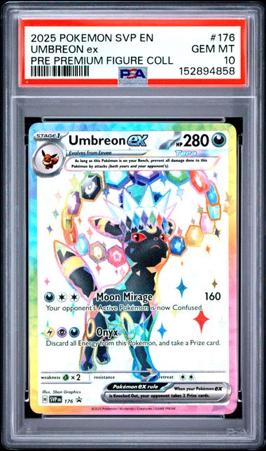 UMBREON EX 176 PSA 10 POKEMON SVP PRISMATIC PREMIUM COLLECTION PROMO