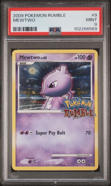 MEWTWO 9/16 PSA 9 POKEMON RUMBLE HOLO RARE